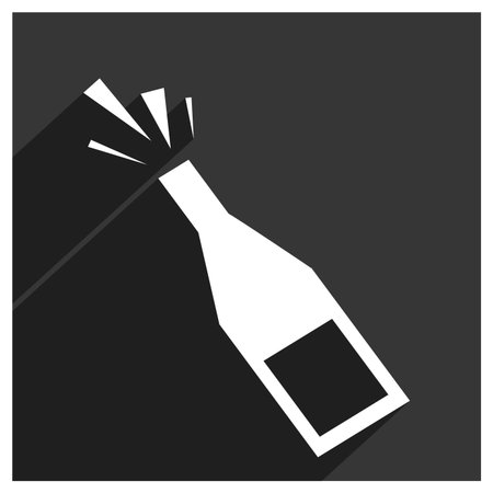 Happy New Year icon with black and white theme vectorのイラスト素材