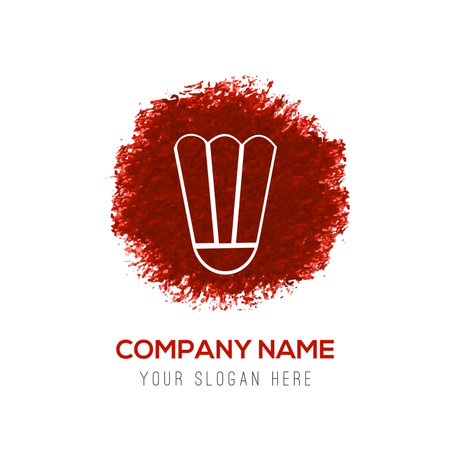 Shuttlecock Icon - Red WaterColor Circle Splashのイラスト素材