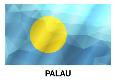 Palau flags design vectorのイラスト素材