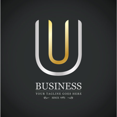 Alphabetic logo design with elegent design and typography vectorのイラスト素材