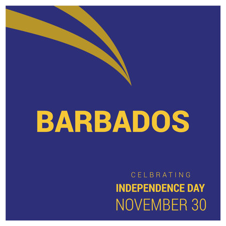 Barbados Independence day card design vectorのイラスト素材