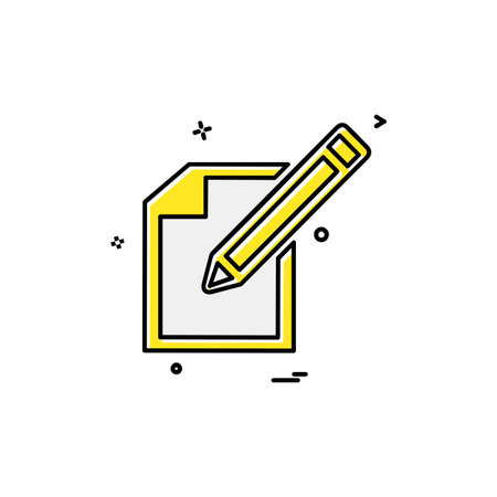 Pencil icon design vectorのイラスト素材