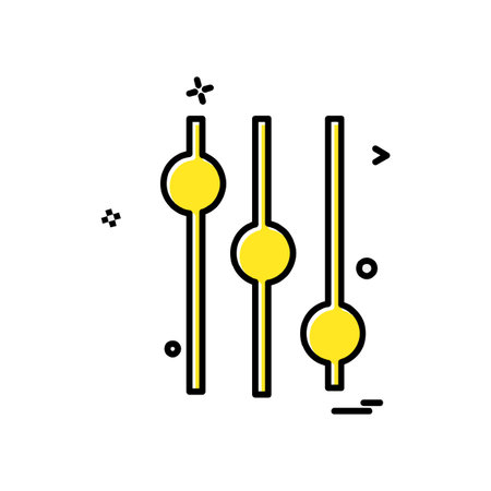 Equalizer icon design vectorのイラスト素材