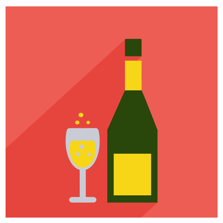 Happy New Year icons with unique styleのイラスト素材