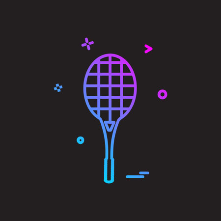 Badminton icon design vectorのイラスト素材