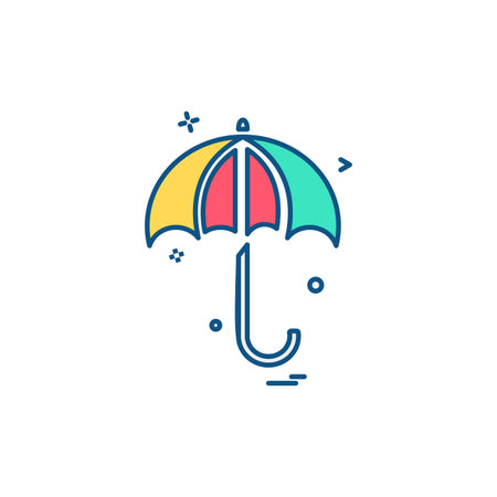 Umbrella icon design vectorのイラスト素材