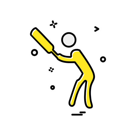 Cricket icon design vectorのイラスト素材