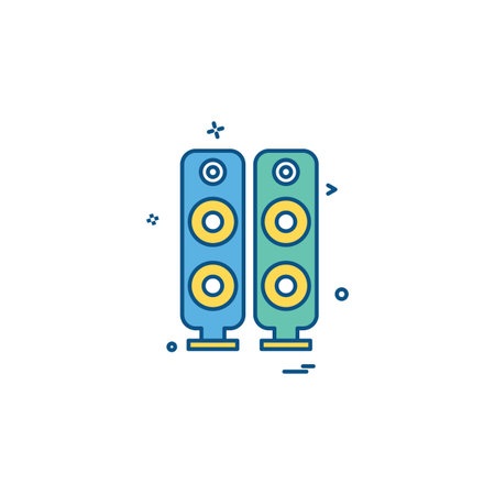 Speaker icon design vectorのイラスト素材