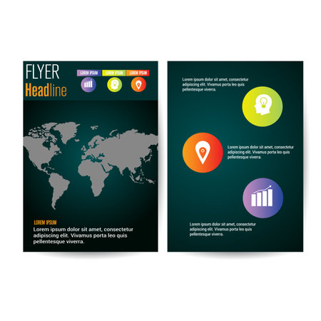 Company business brochure design vectorのイラスト素材