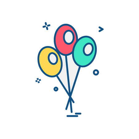Balloons icon design vectorのイラスト素材