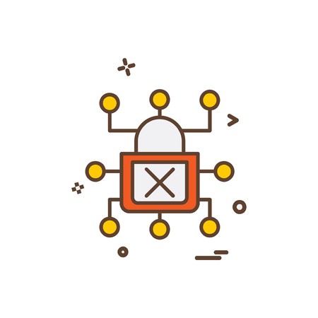 Cyber security icon design vectorのイラスト素材