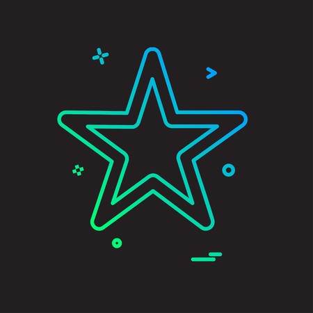 Star icon design vectorのイラスト素材