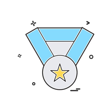 award medal winner icon vector designのイラスト素材
