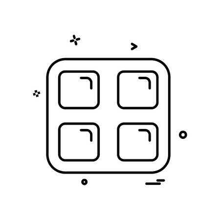 Sqaures icon design vectorのイラスト素材