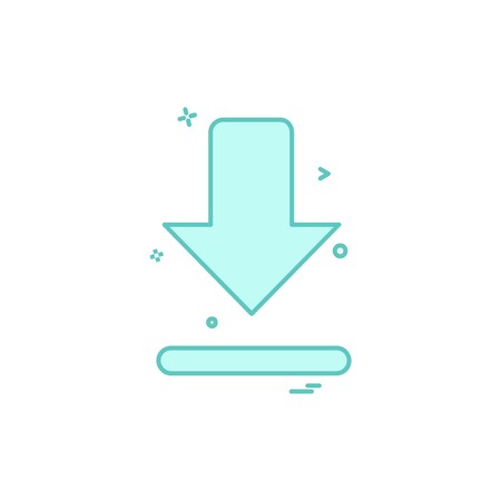Down arrow icon design vectorのイラスト素材