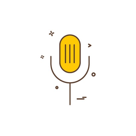 Microphone icon design vectorのイラスト素材