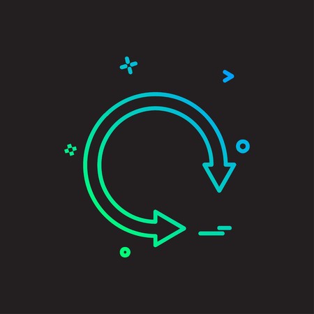 Arrow icon design vectorのイラスト素材