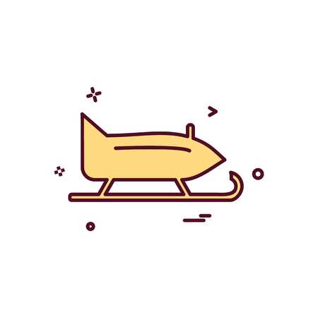 Christmas Snow skating icon design vector