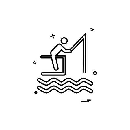 Swimming icon design vectorのイラスト素材