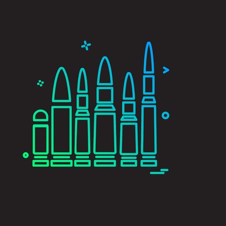 Gun icon design vectorのイラスト素材
