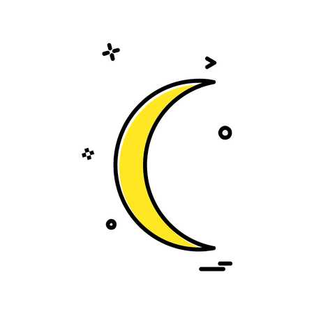 Crescent icon design vectorのイラスト素材