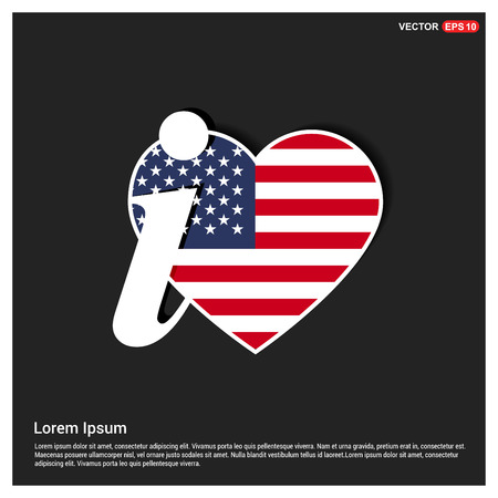 USA flag design vectorのイラスト素材