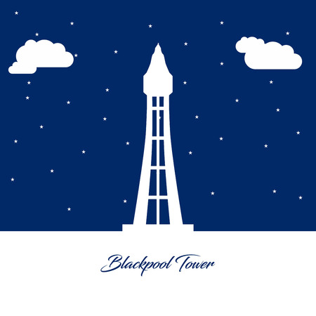 World Famous landmarks design with blue background vectorのイラスト素材