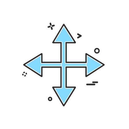 Arrows icon deisgn vectorのイラスト素材
