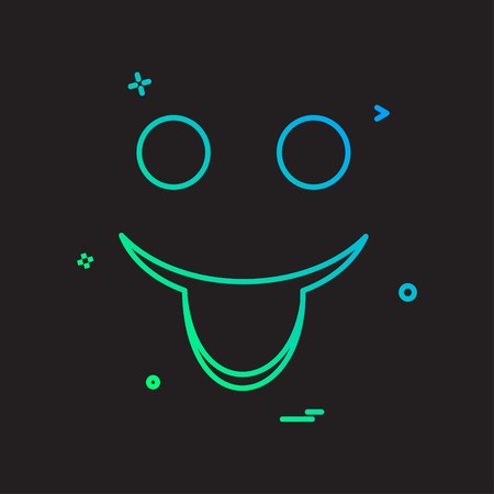 Happy Emoji icon design vectorのイラスト素材