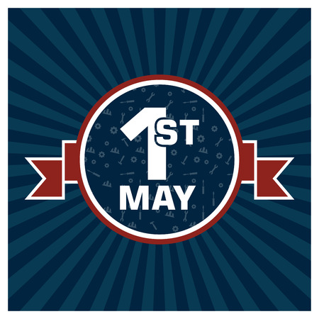 Happy Labour day card with typography vectorのイラスト素材