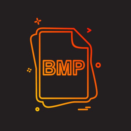 BMP file type icon design vectorのイラスト素材