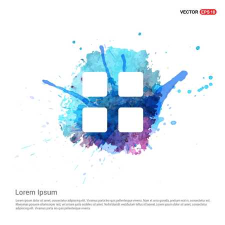 Allignment Icon - Watercolor Backgroundのイラスト素材