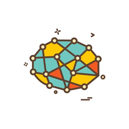 Artificial circuit ic intelligence icon vector designのイラスト素材