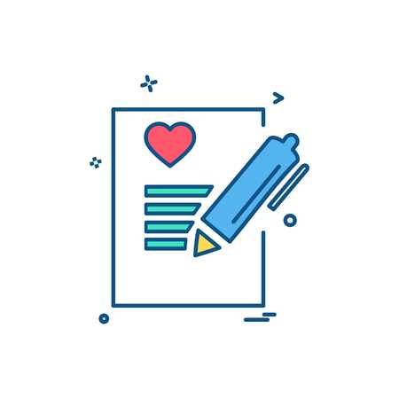 Valentine's day icon design vectorのイラスト素材