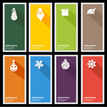 Christmas icons set vectorのイラスト素材