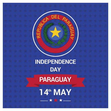 Paraguay Independence day design vectorのイラスト素材
