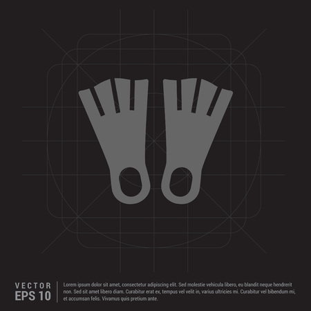 Swimming Flippers Iconのイラスト素材