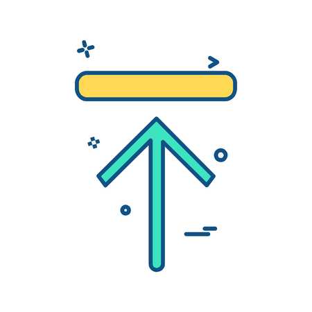 Up arrow icon design vectorのイラスト素材