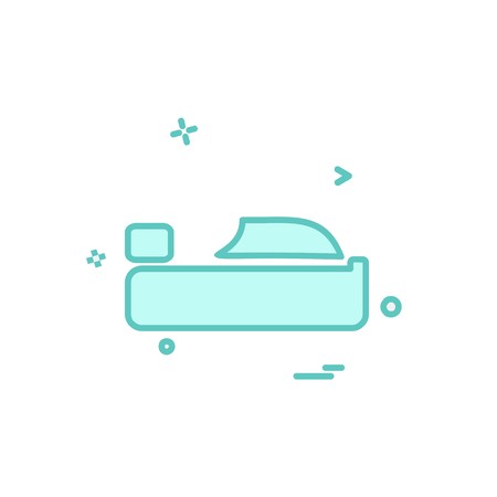Bed icon design vectorのイラスト素材
