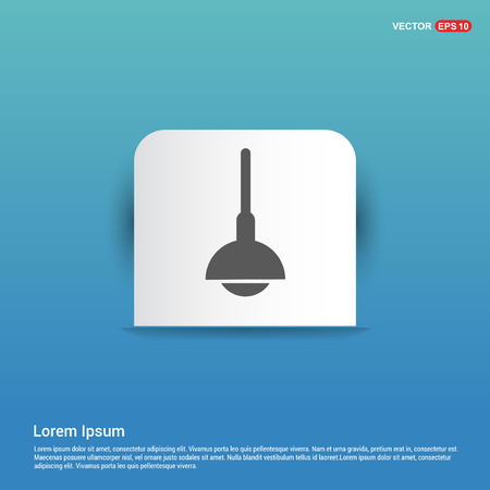 Hanging Lamp Icon - Blue Sticker buttonのイラスト素材