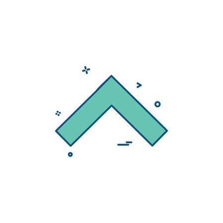 Up arrow icon design vectorのイラスト素材