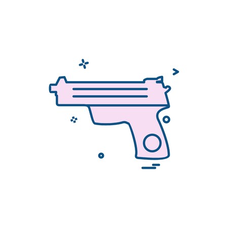 Gun icon design vectorのイラスト素材