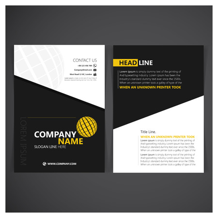Brochure design with typography and elegent design vectorのイラスト素材
