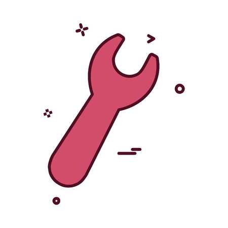 Wrench Icon design vectorのイラスト素材