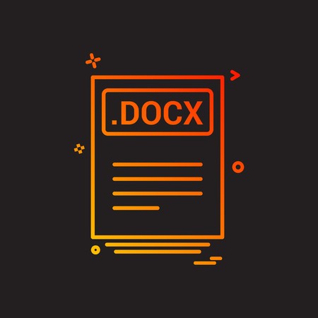 file files docx icon vector designのイラスト素材