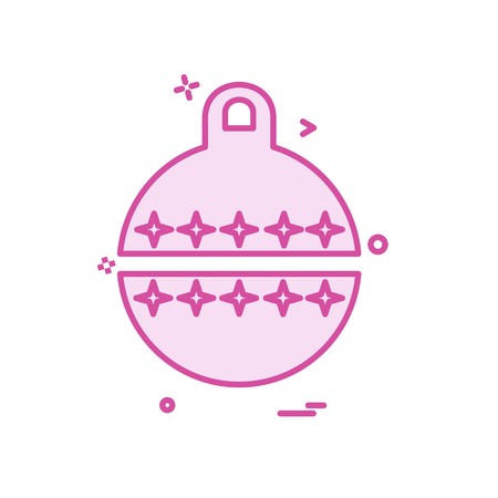 Christmas ball icon design vectorのイラスト素材