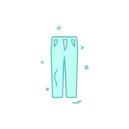 Trouser icon design vectorのイラスト素材