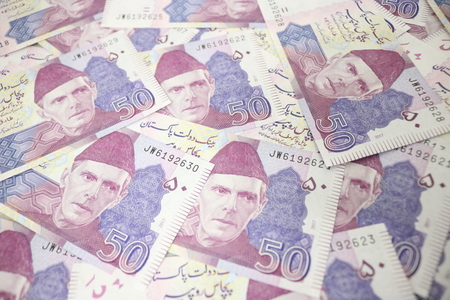 50 rupees Pakistani currency noteの写真素材