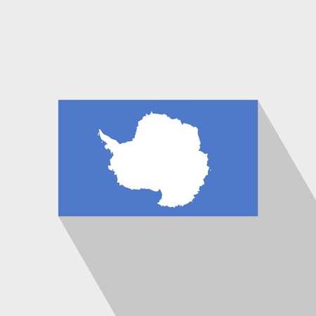 Antarctica flag Long Shadow design vectorのイラスト素材