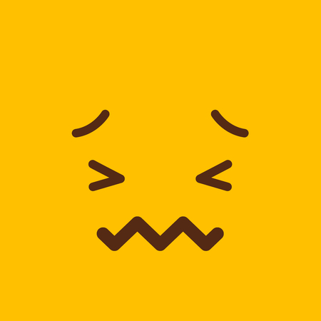 Sad Emoji icon design vectorのイラスト素材